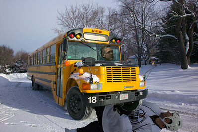 Craig MacTavish showing Penner what he really thinks, running him over with a school bus